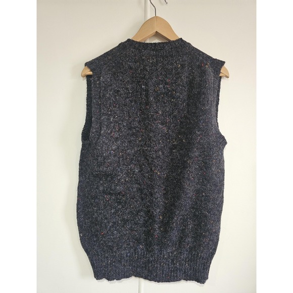 Vintage Bachrach Sweater Vest Mens Medium Gray Argyle Knit Wool Pullover 80s - Picture 2 of 5